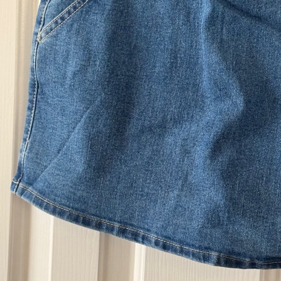 Social Academy Girls Adjustable Waist Medium Wash Wrap Skort Size 10 New - Picture 2 of 12